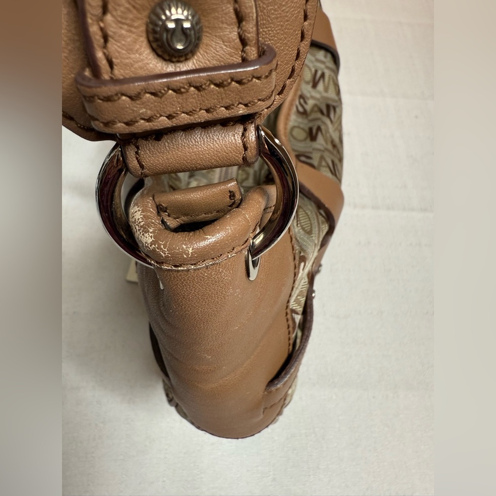 Salvatore Ferragamo Canvas & Leather Shoulder Bag with Callouts SOLD AS IS - Picture 4 of 15